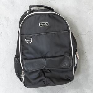 Itzy Ritzy Boss Backpack Diaper Bag Black Herringbone 19x12x7